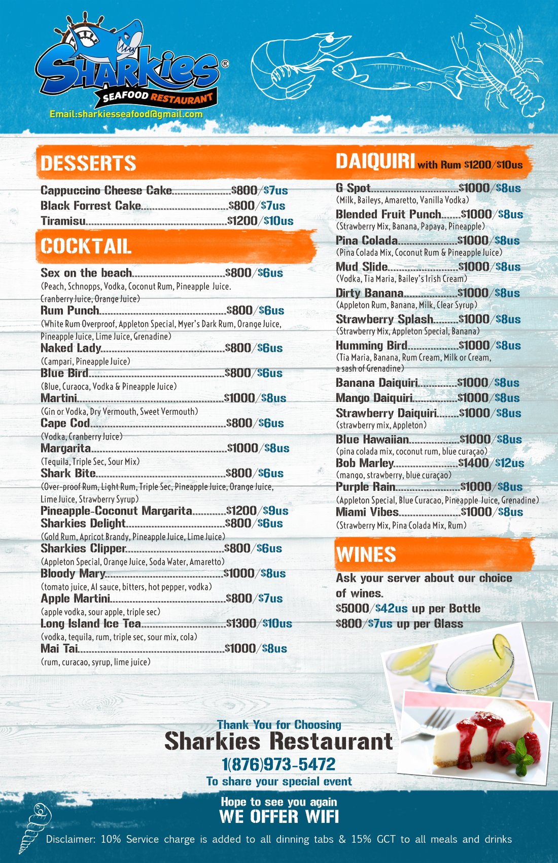 Sharkies Menu 3
